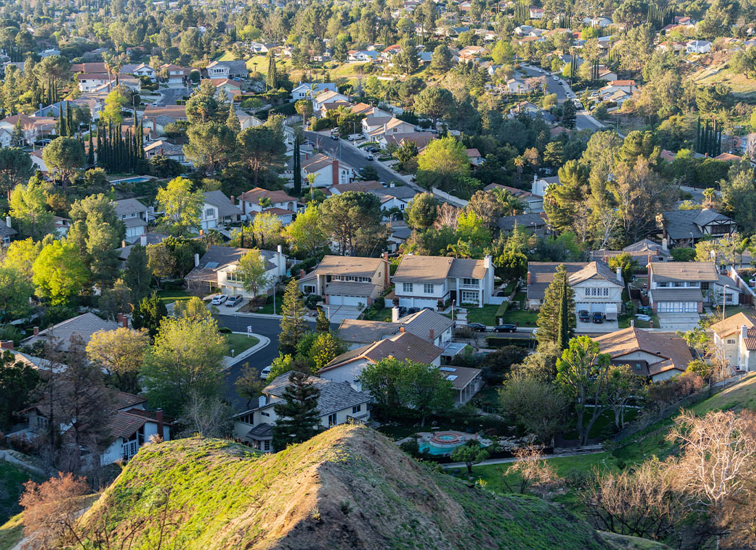 Rocklin, CA - Suburban San Fernando Valley Streets and Homes in Northern Los Angeles, California